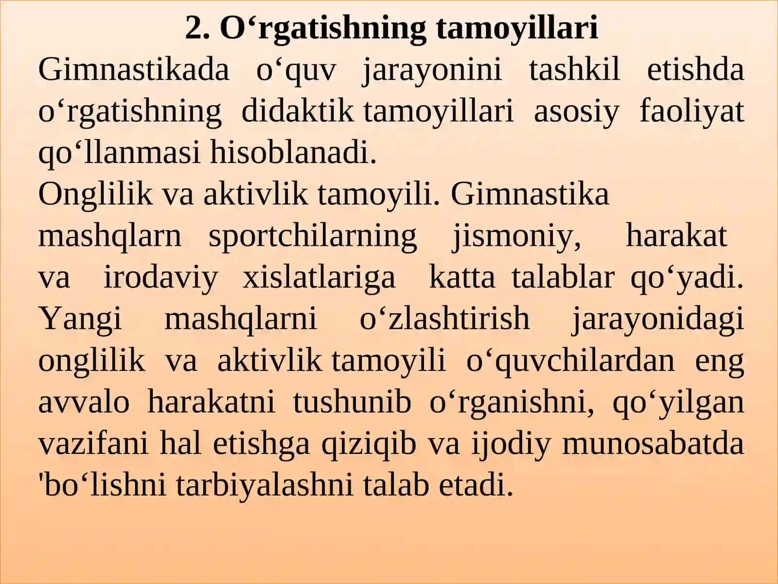 GIMNASTIKA DARSIDA JISMONIY YUKNI BOSHQARISH 4