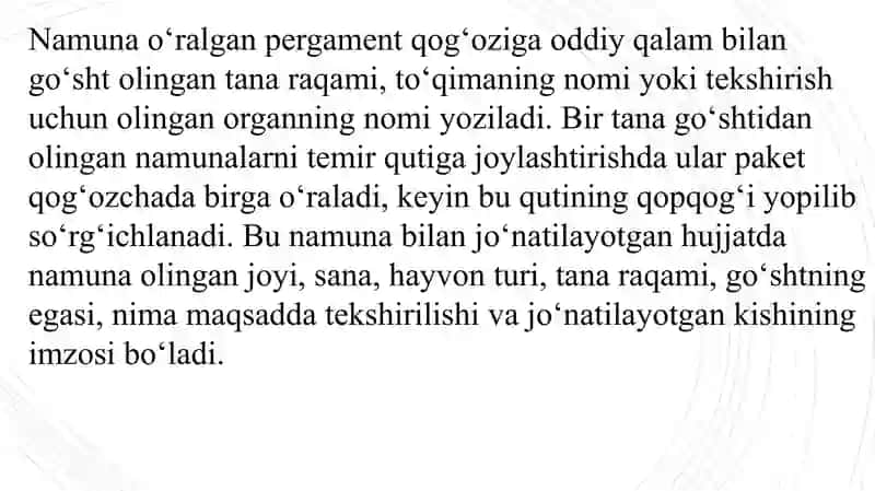 Go'sht va go'sht mahsulotlarini tahlil qilish 4