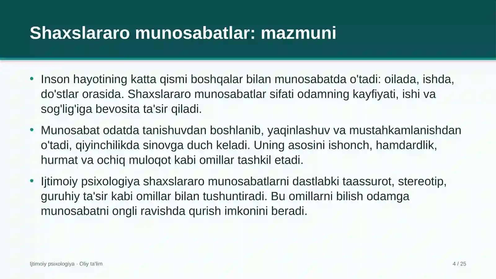 Spa-salonlarda shaxslararo munosabatlar 4