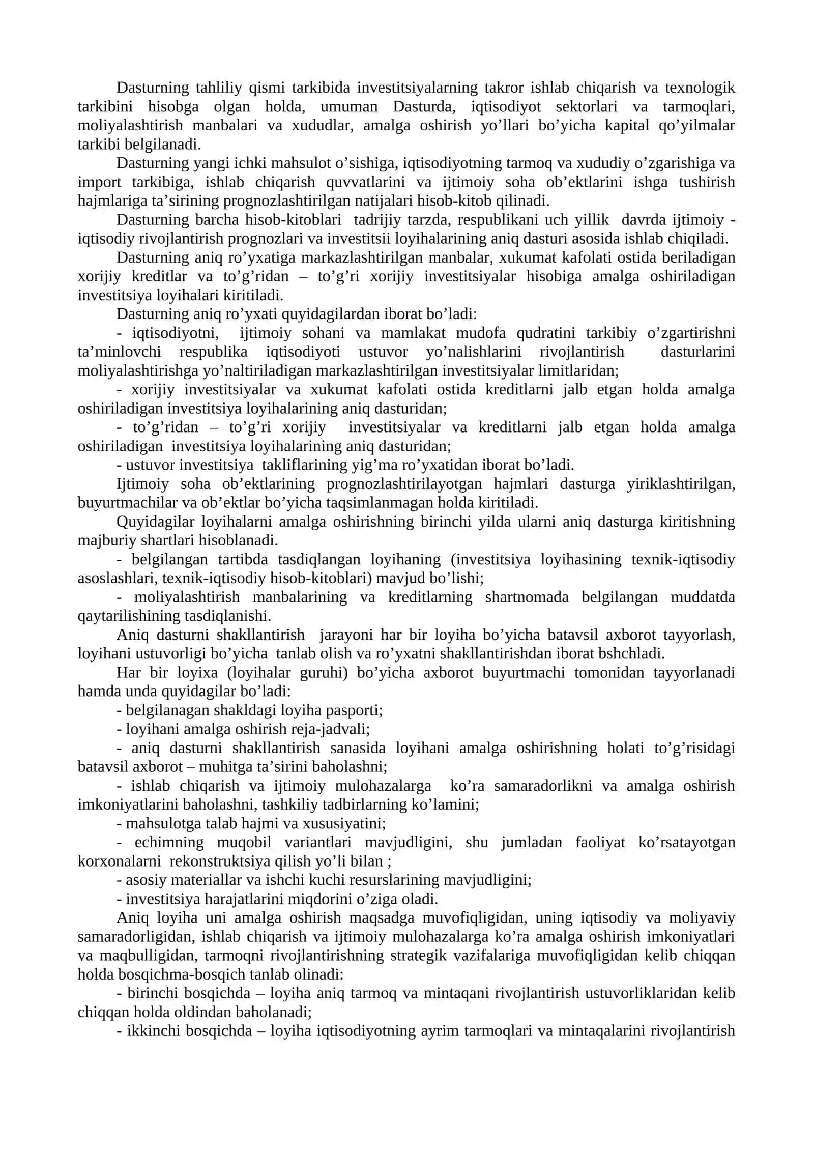 O’zbekiston Respublikasining rivojlantirish davlat dasturi 4