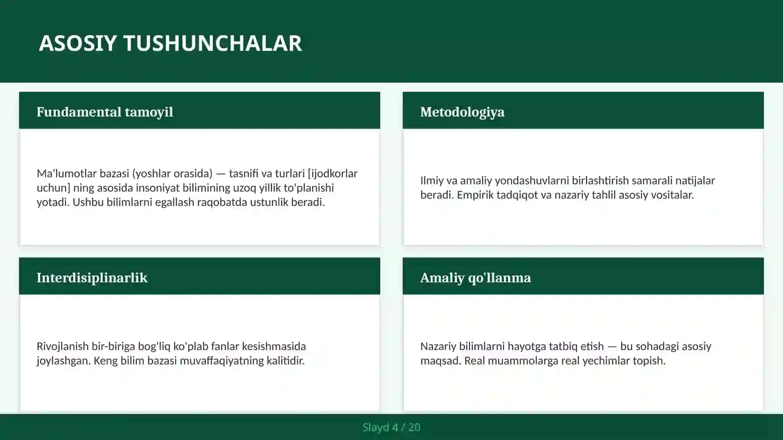 Ma'lumotlar bazasi (yoshlar orasida) — tasnifi va turlari [ijodkorlar uchun] 4