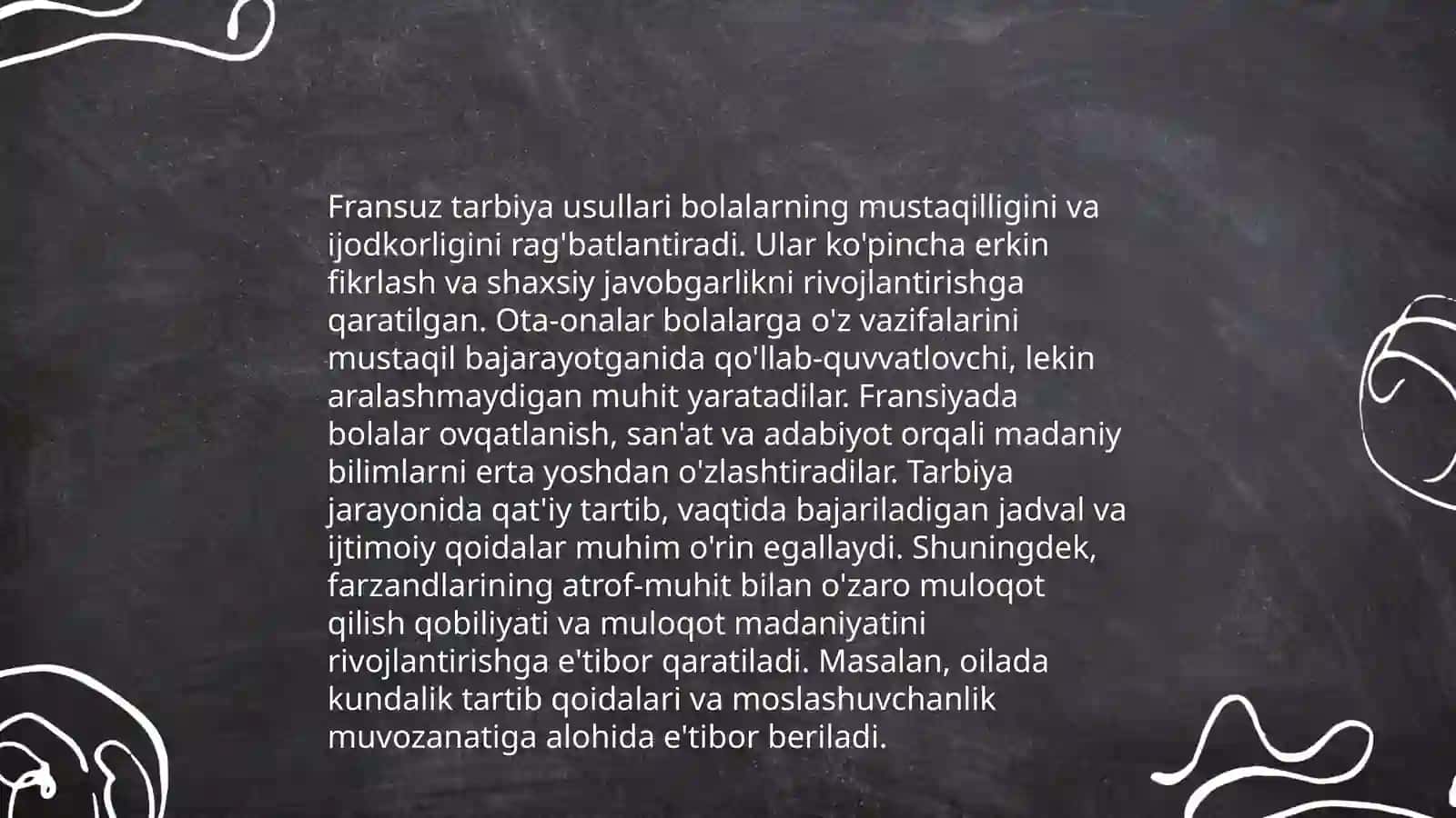 Fransiyada bolalar tarbiyasi 4