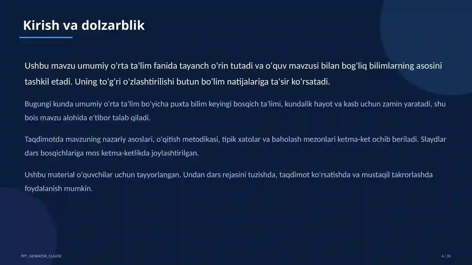 Geografiya 11-sinfgacha: o'lkashunoslik loyihalari va xarita bilan ishlash 4