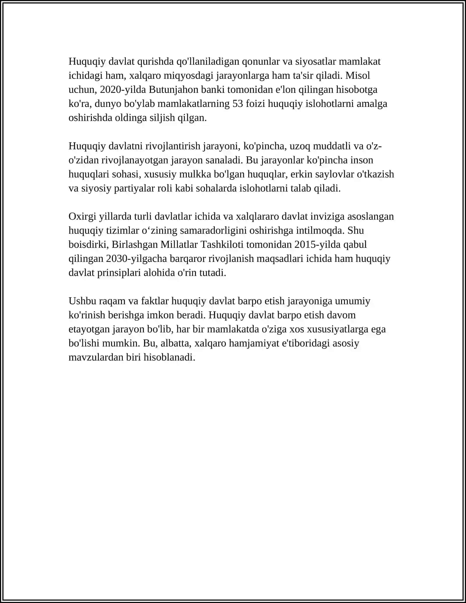 YANGI O‘ZBEKISTONDA INSON HAQ-HUQUQLARI VA ERKINLIKLARI KAFOLATINING YARATILISHI 4