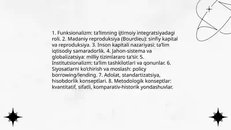 Komparativistik pedagogika fanidan tayyorlagan mustaqil ish 4