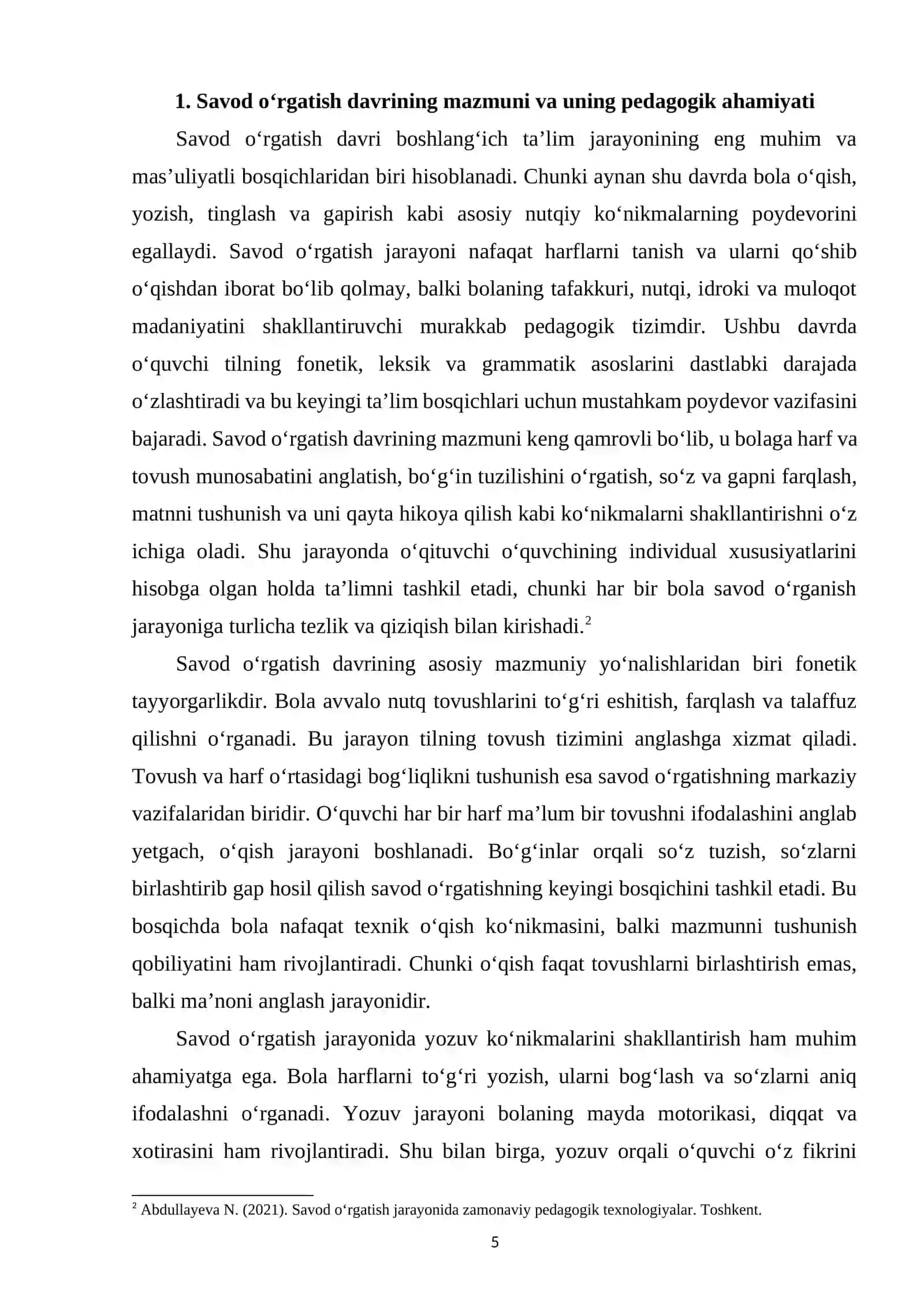 Savod o‘rgatish davri darslarida pedagogik texnologiyalardan foydalanish 4