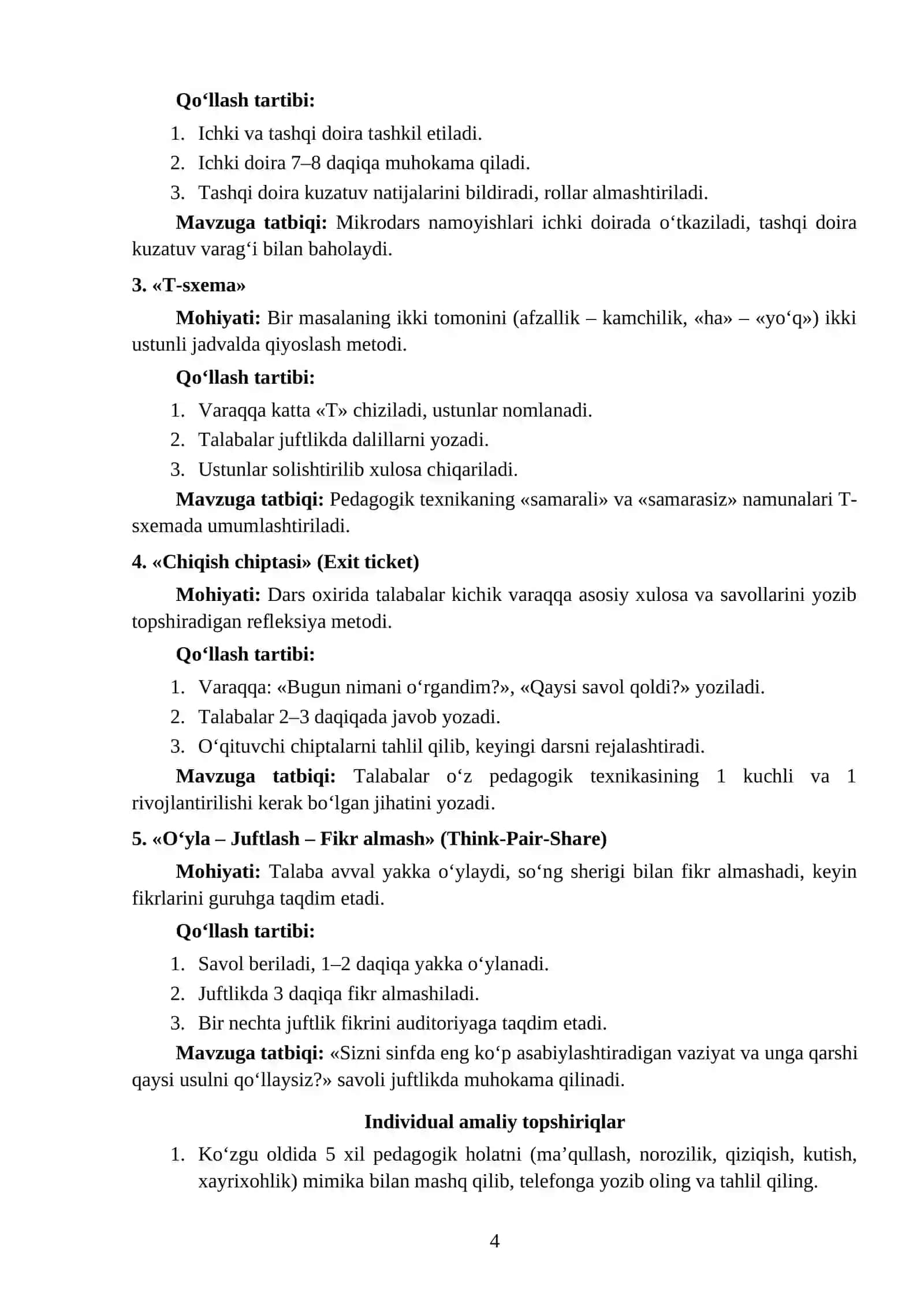 SINF JAMOASINI BOSHQARISHDA O‘QITUVCHINING PEDAGOGIK TEXNIKASI 4