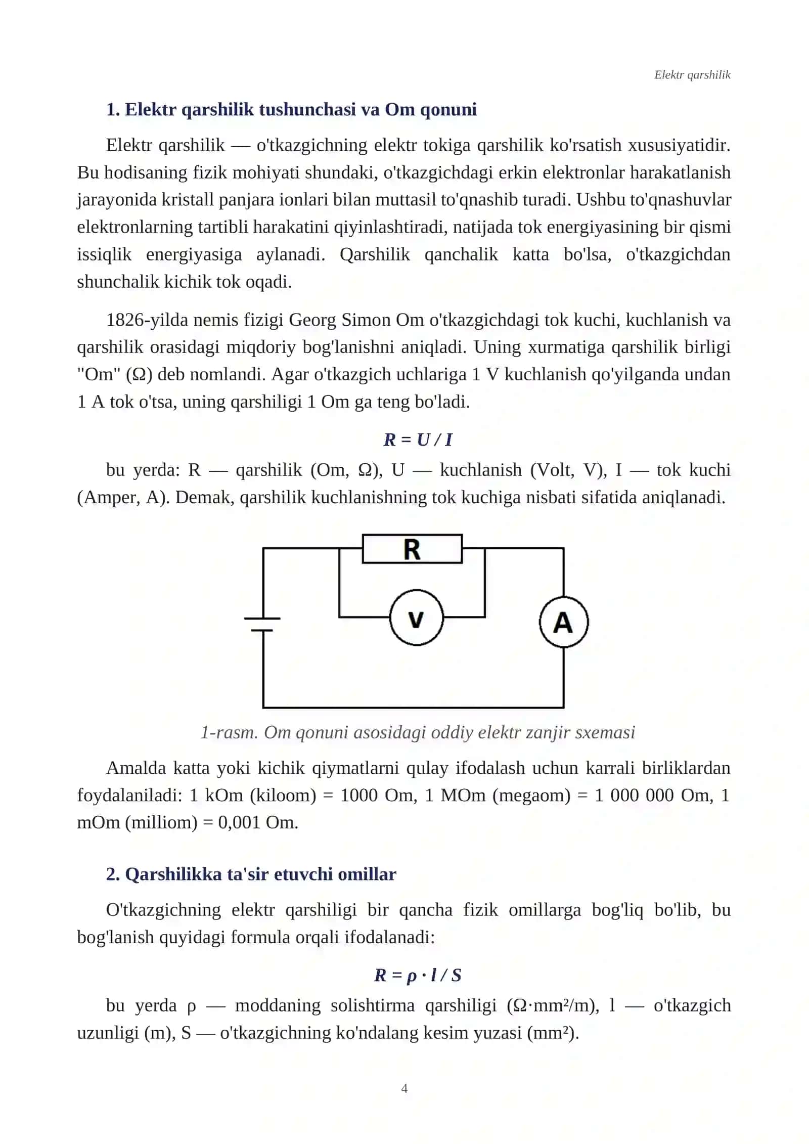 ELEKTR QARSHILIK. REOSTAT. REZISTOR. POTENSIOMETR 4