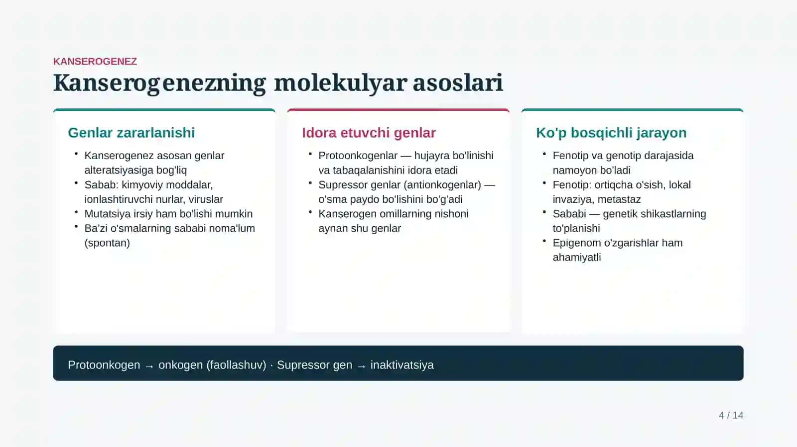 PATOLOGIK ANATOMIYA · ONKOMORFOLOGIYA 4