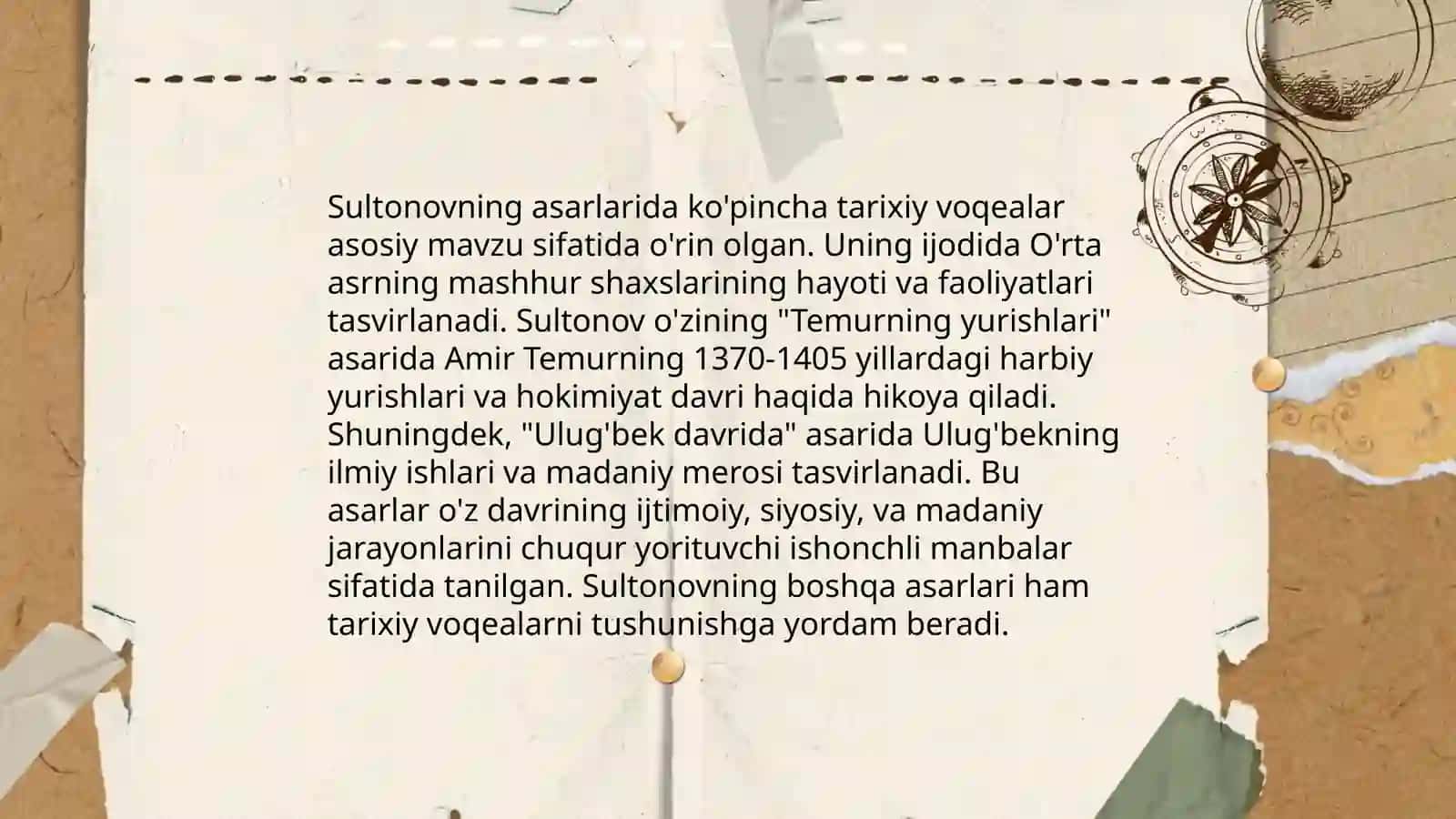 Xayriddin Sultonov asarlarida tarixiylik va zamonaviylikning òziga xosligi 4