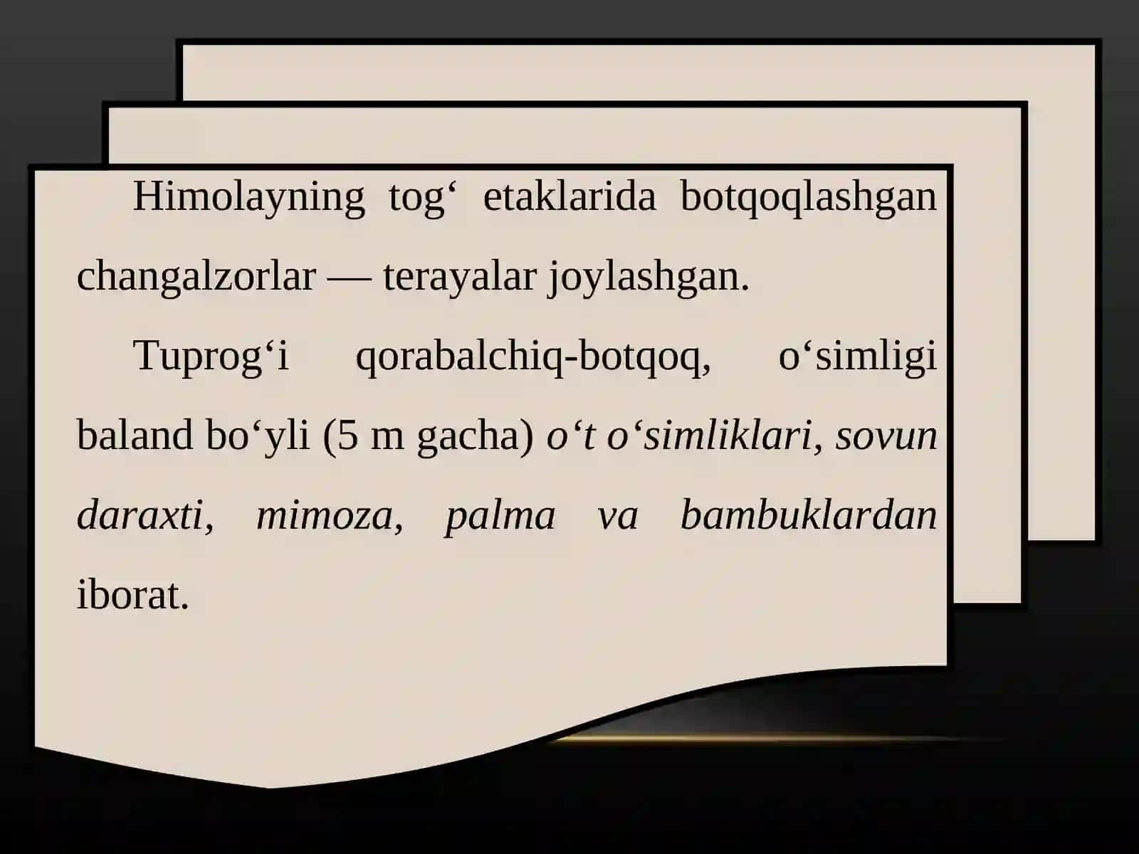 6-sinf geografiya darsligi asosida 57-58-mavzu: Balandlik mintaqalari 4