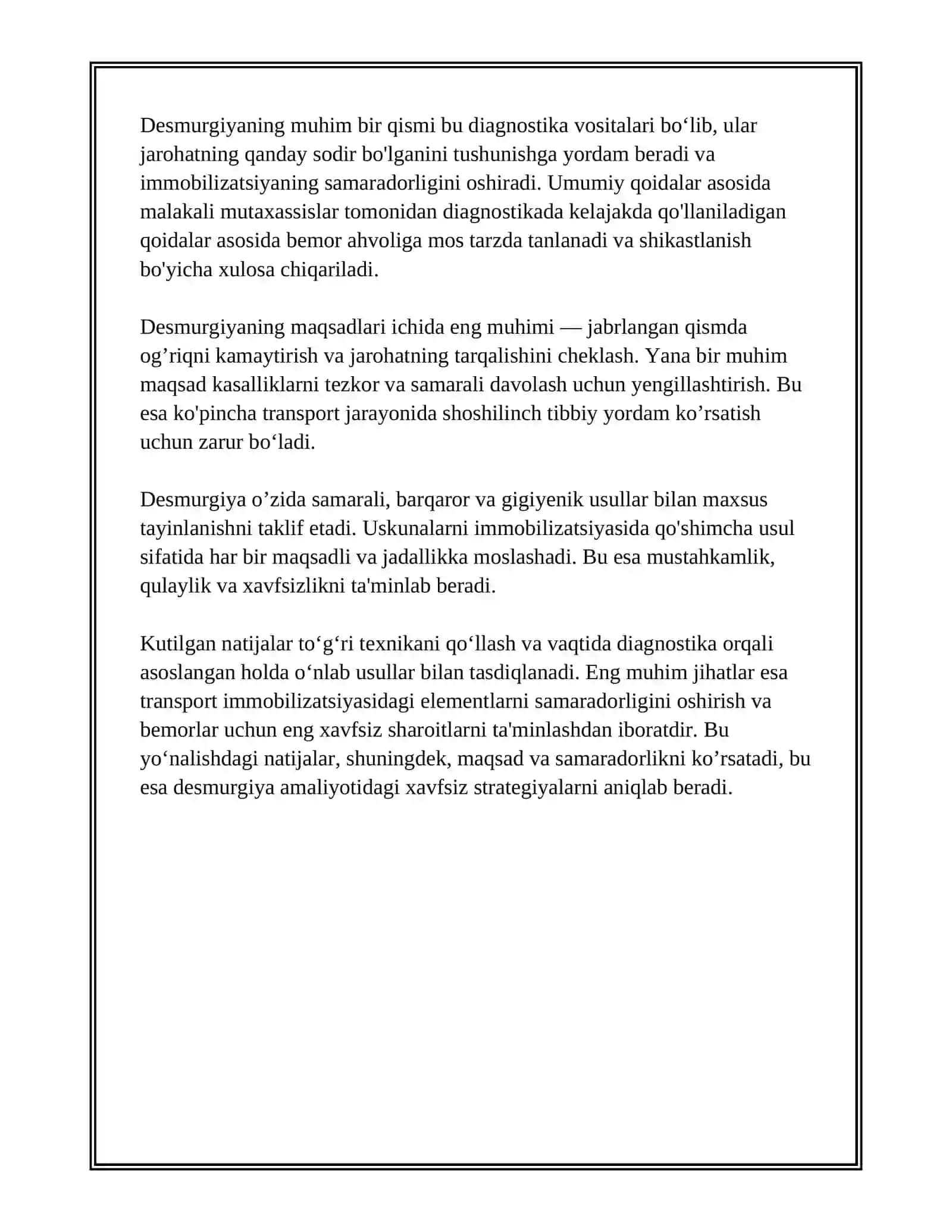 DESMURGIYA VA TRANSPORT IMMOBILIZATSIYA 4