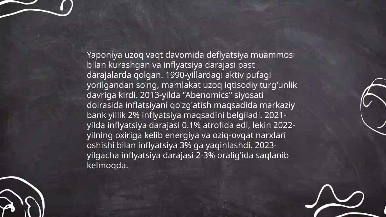 Yaponiyada inflyatsiya sabablari 4