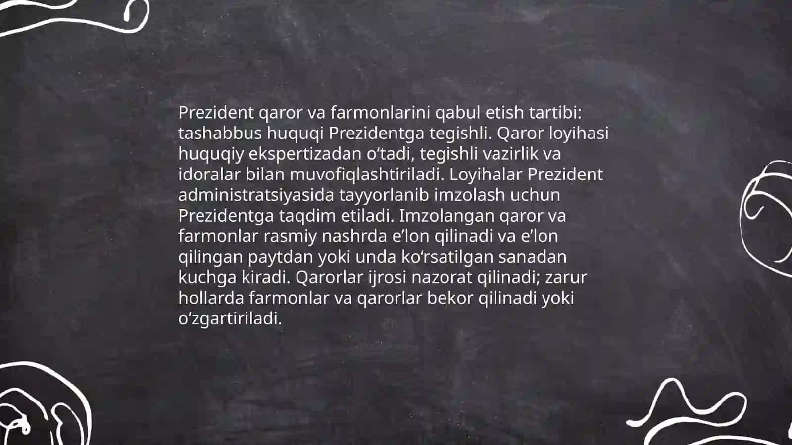 Prezident qaror, farmon, farmoyishlar 4