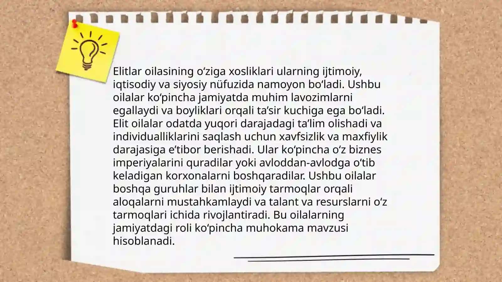 Ananaviy va elitlar oilaning xususiystlari 4