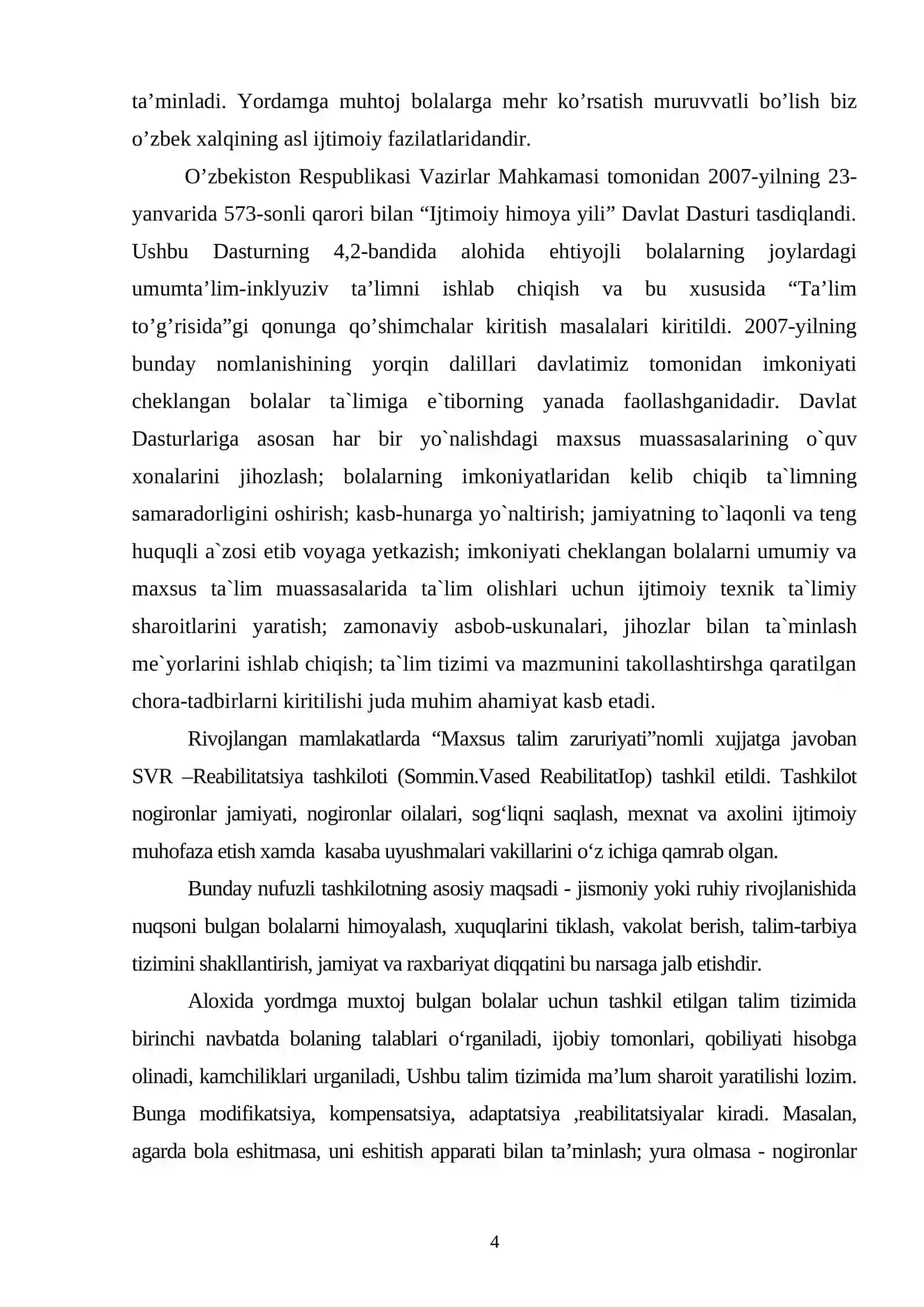 Rivojlanishda nuqsoni boʻlgan bolalar va o'smirlar bilan olib boriladigan logopedik korreksion ishlar 4