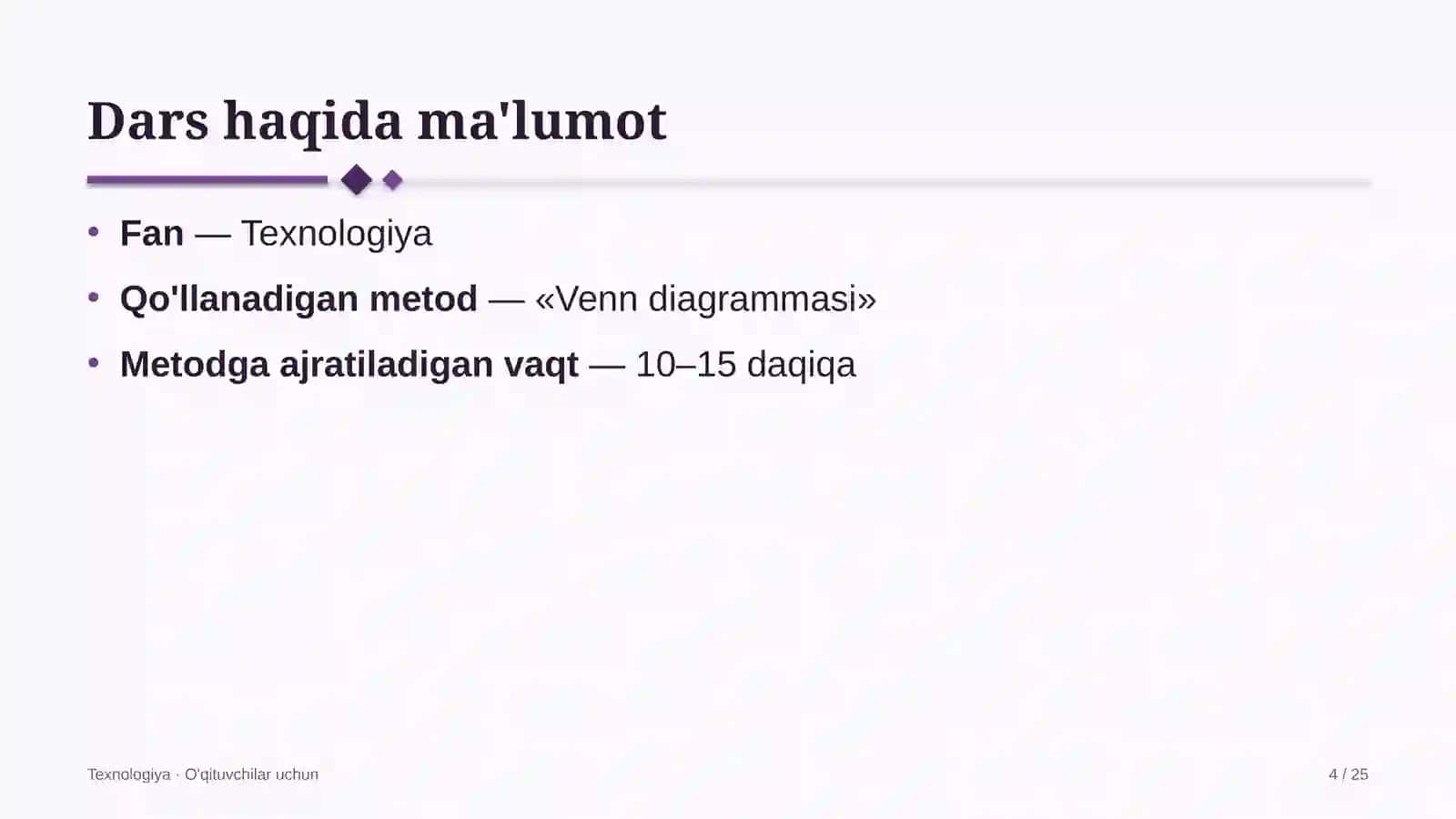 texnologiya darslarida venn diagrammasi metodidan foydalanish 7711 4