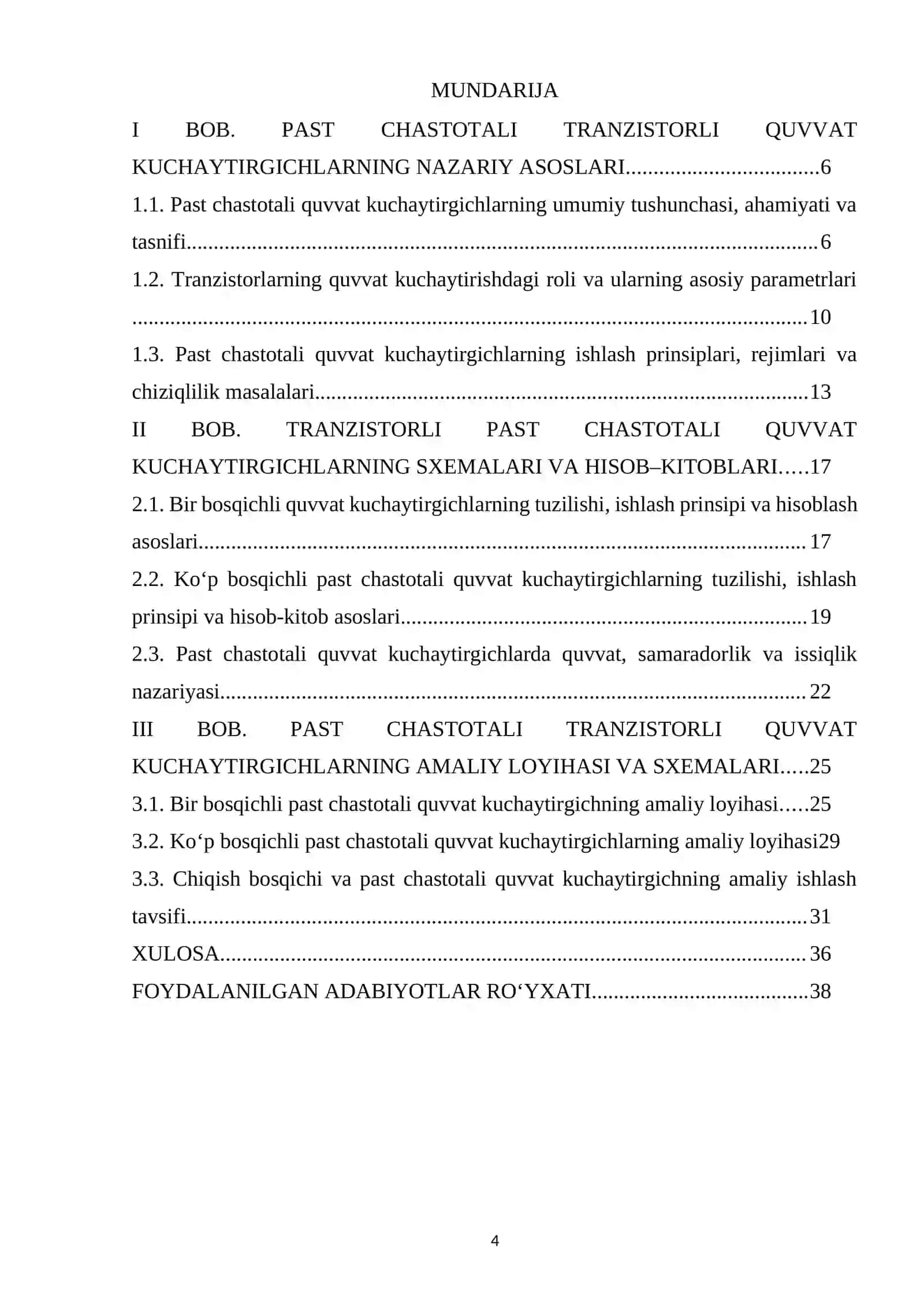 PAST CHASTOTALI TRANZISTORLI QUVVAT KUCHAYTIRGICHLARI 4