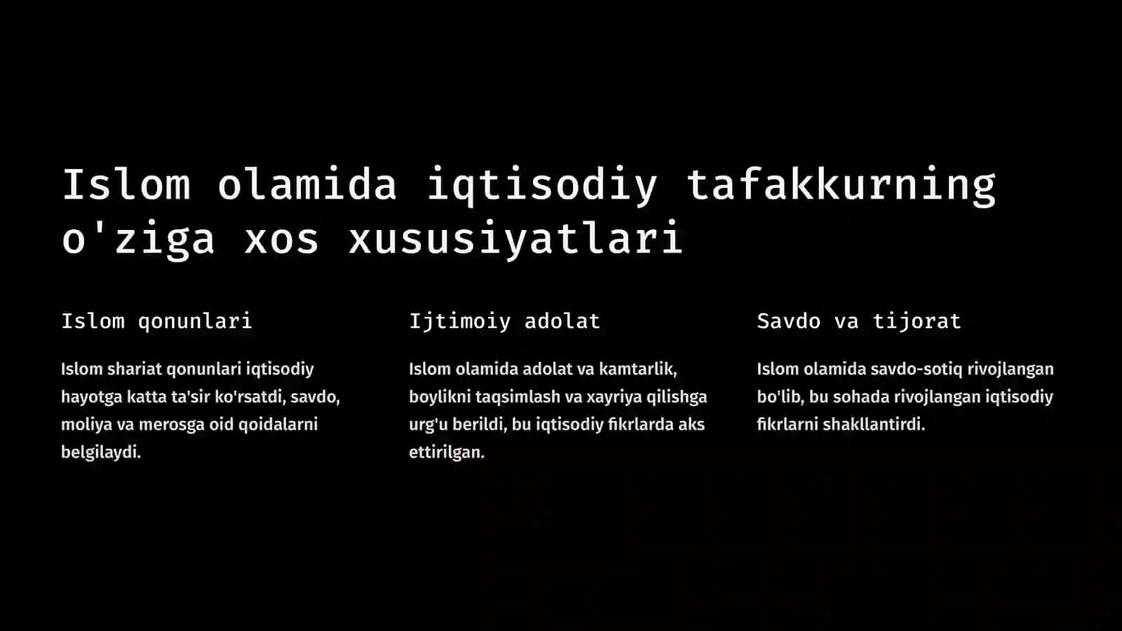 O'rta asr iqtisodiy tafakkuri: Sharq va G'arb o'rtasidagi bog'liqlik 4
