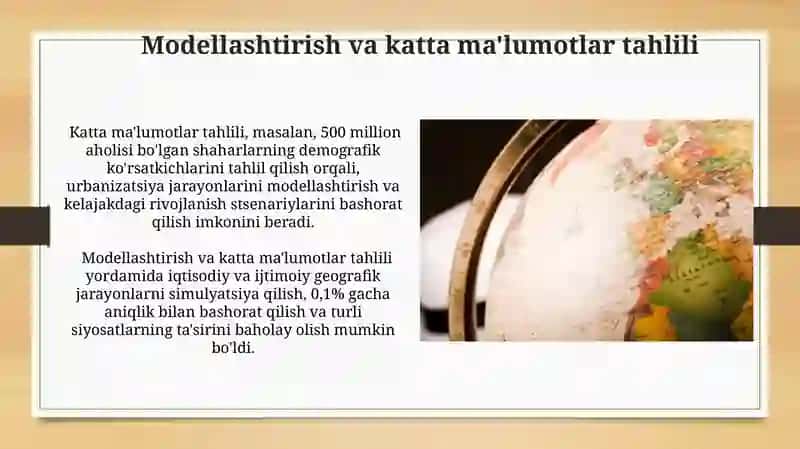 Dunyo bóylab iqtisidiy va ijtimoiy geografiyaning XX asrda rivojlanish xususiyatlari 4
