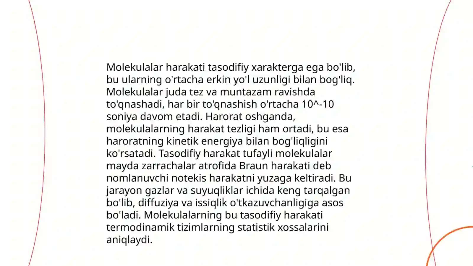 Molekulyar kinetik nazariyaning asoslari 4