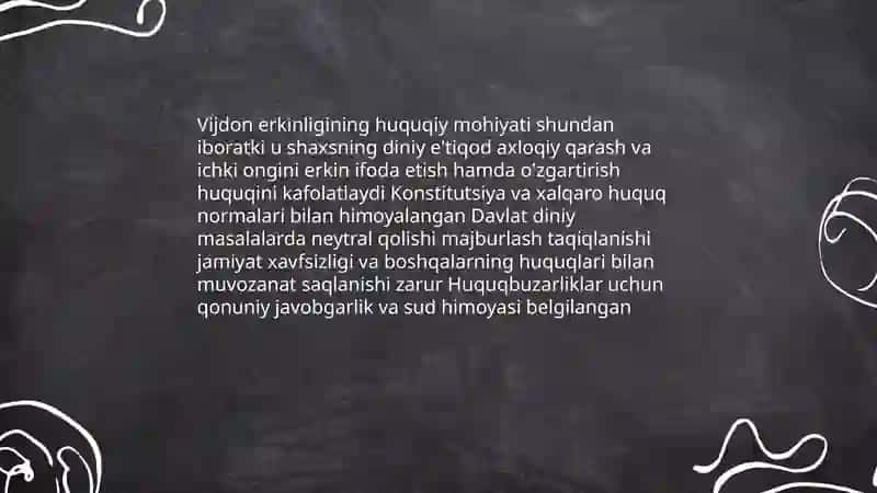 Vijdon erkinligi tushunchasi 4