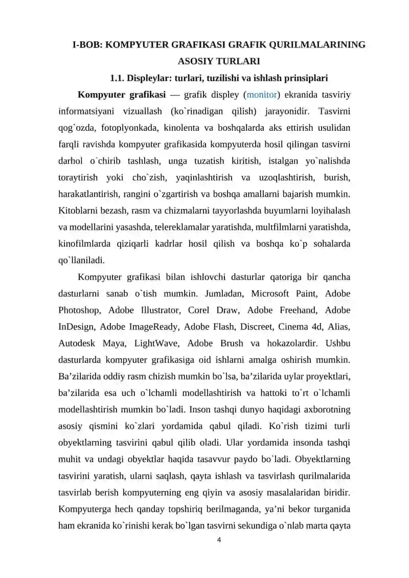 Grafikaning zamonaviy qurilma vositalari  va ularning ishlash prinsipi 4