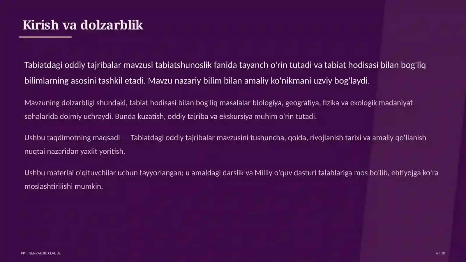 Tabiatdagi oddiy tajribalar (4-sinf) 4