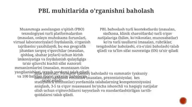 Muammoga asoslangan o'qitish: mohiyati va qo'llanilishi 4