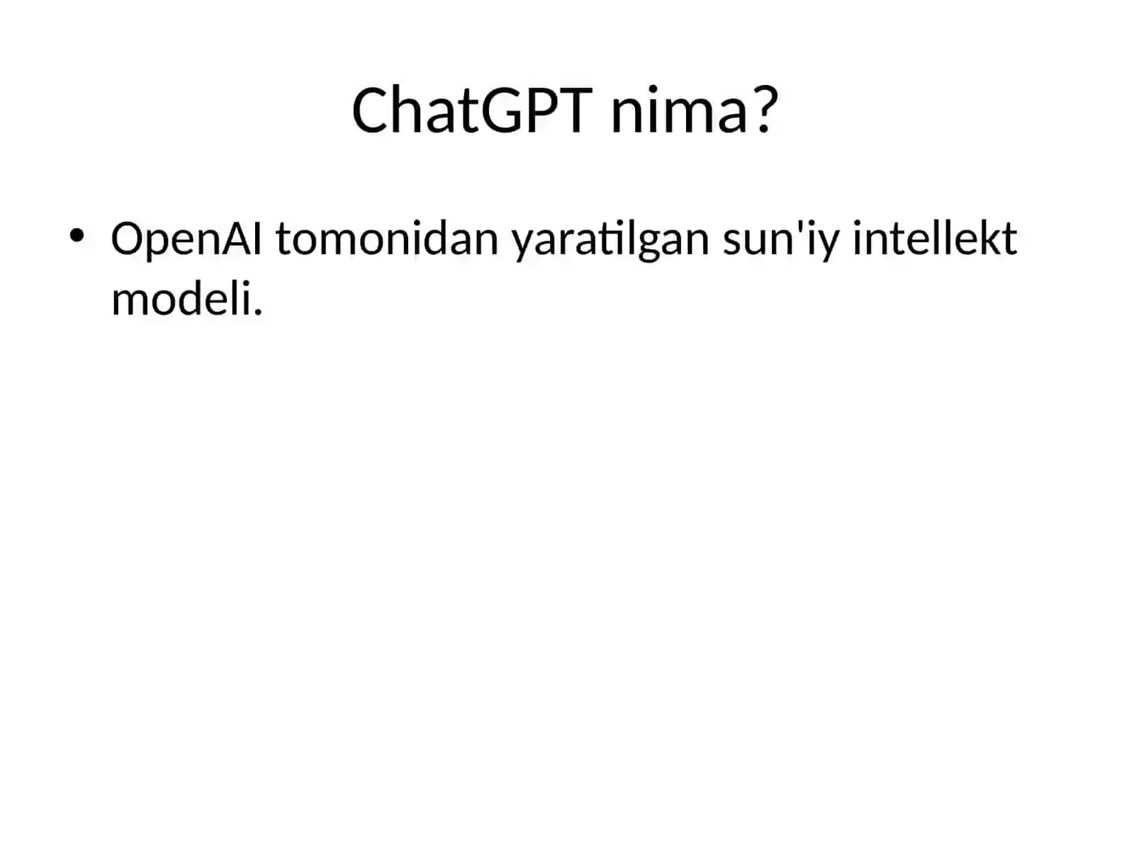 SUN'IY INTELLEKT VA CHATGPT 4