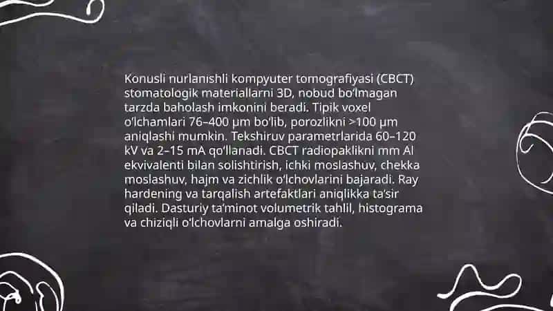Stomatologik materiallarni tekshirishning radiatsion usullari 4