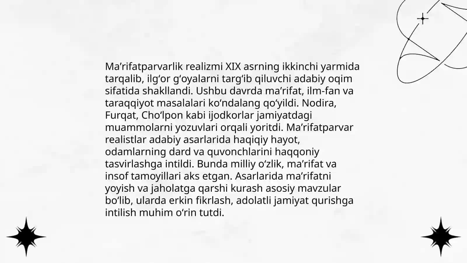 Maʼrifatparvarlik realzmi 4
