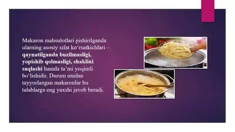 Makaron mahsulotlari texnologiyasi 4