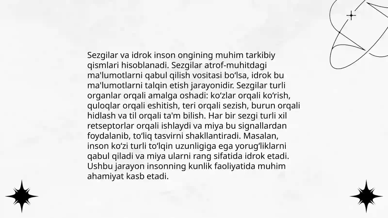 Sezgilar haqida umumiy tushuncha va uning nerv-fiziologik asoslari 4