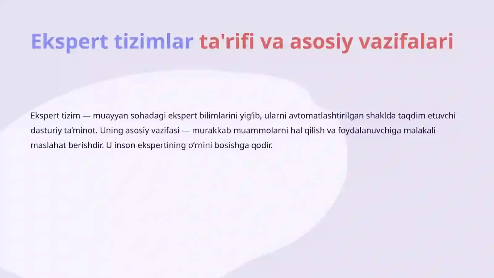 Ekspert Tizimlar 4