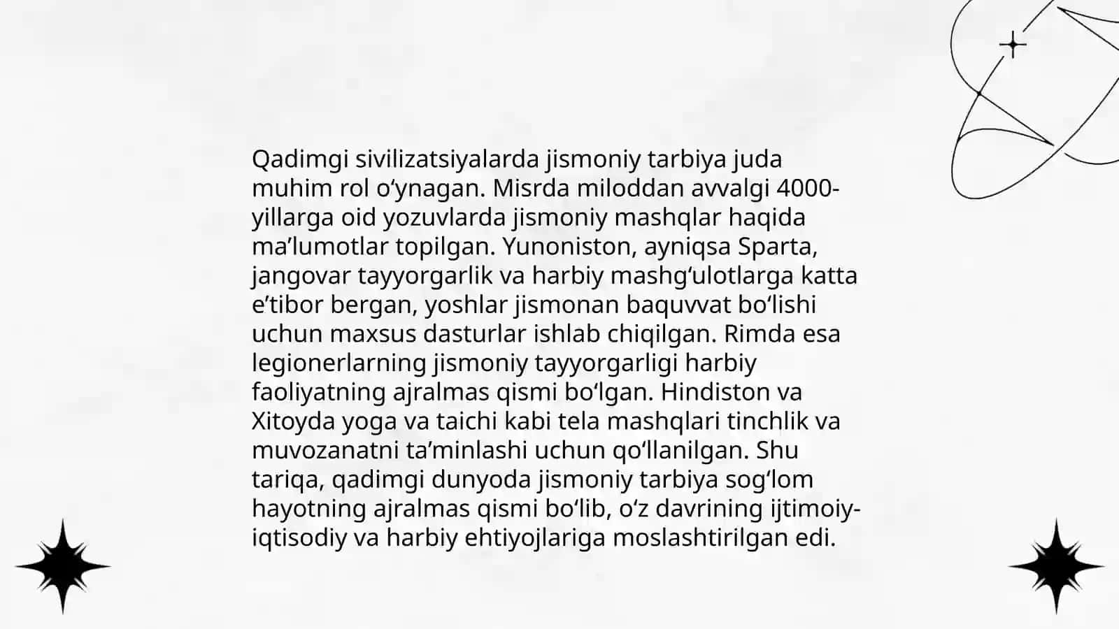 Jismoniy mashqlarning paydo boʻlishi 4