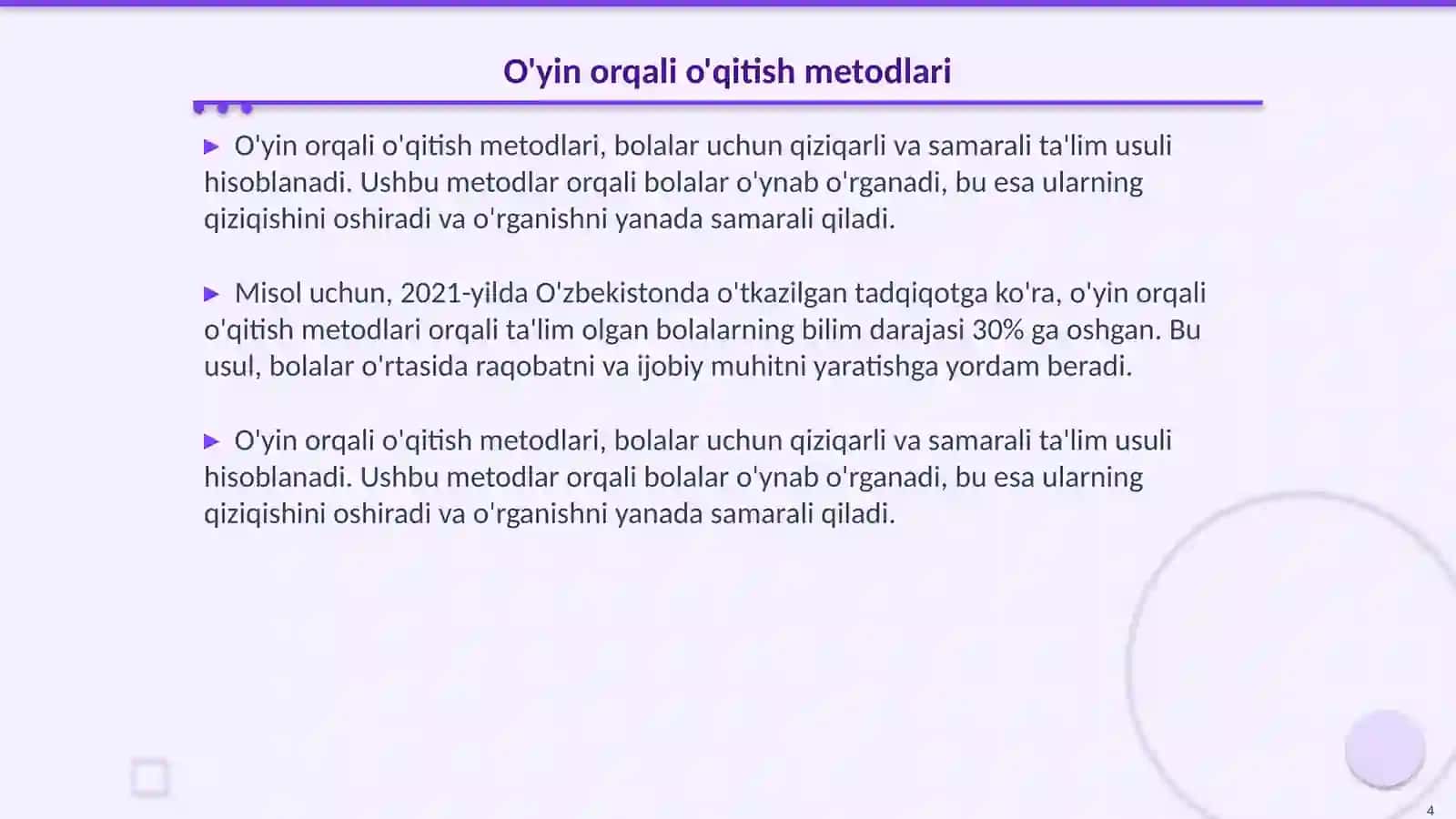 MAKTABGACHA TA'LIM TASHKILOTLARIDA INTERFAOL METODLAR VA ZAMONAVIY TEXNOLOGIYALARDAN FOYDALANISH 4