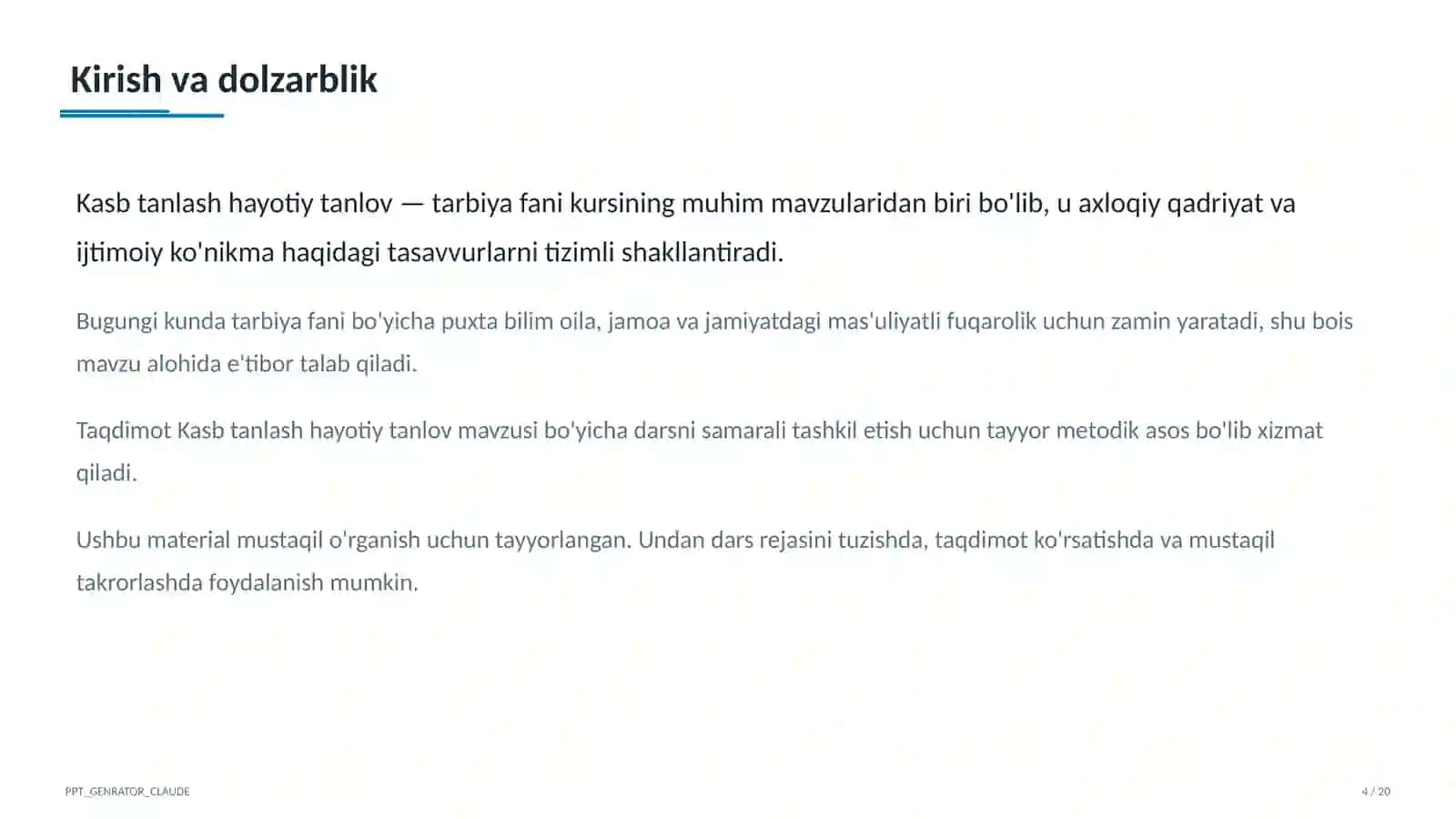 Kasb tanlash hayotiy tanlov (9-sinf) 4