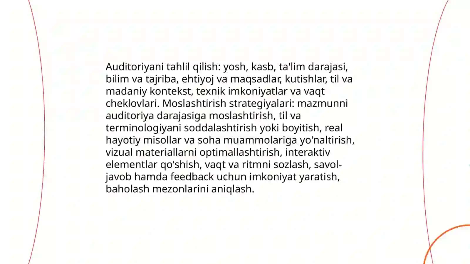 Prezentatsiyaning maqsadi va vazifalari 4