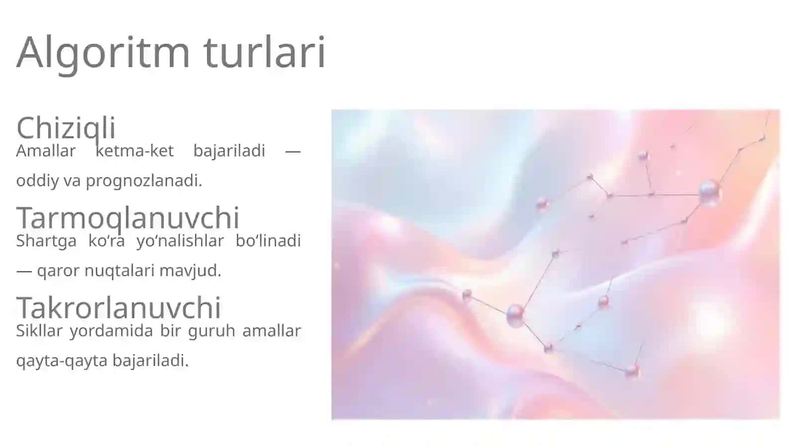 Algoritmlar va ularni tasvirlash usullari 4