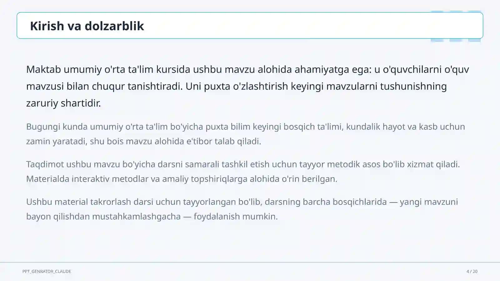 Xorijiy til darslarida kommunikativ metodika 4