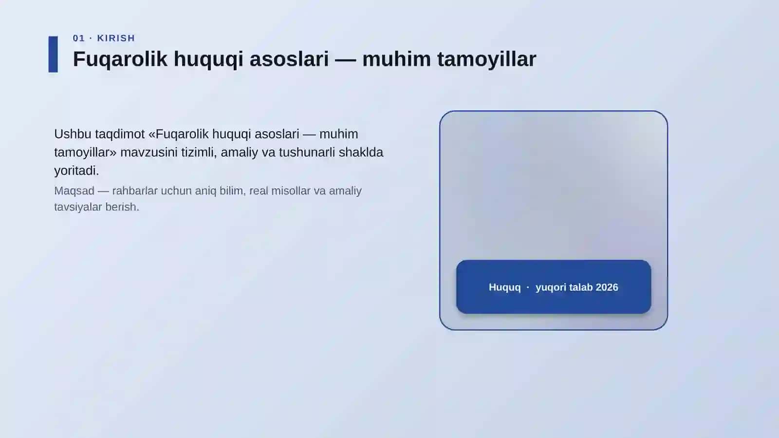 Fuqarolik huquqi asoslari — muhim tamoyillar 4