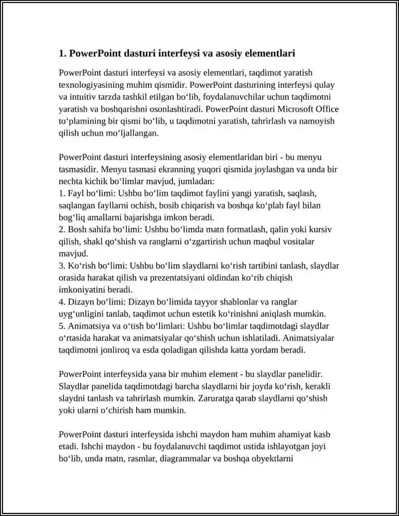 POWERPOINT DASTURIDA TAQDIMOTNI YARATISH TEXNOLOGIYASI 4