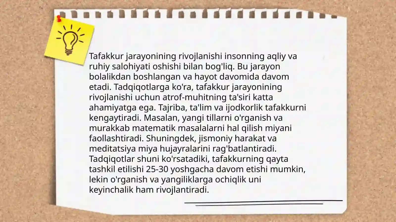 Tafakkur tushunchasi jarayonilari shakillnanishi va sifatlari, Joʻramirzayeva Shahzoda 4