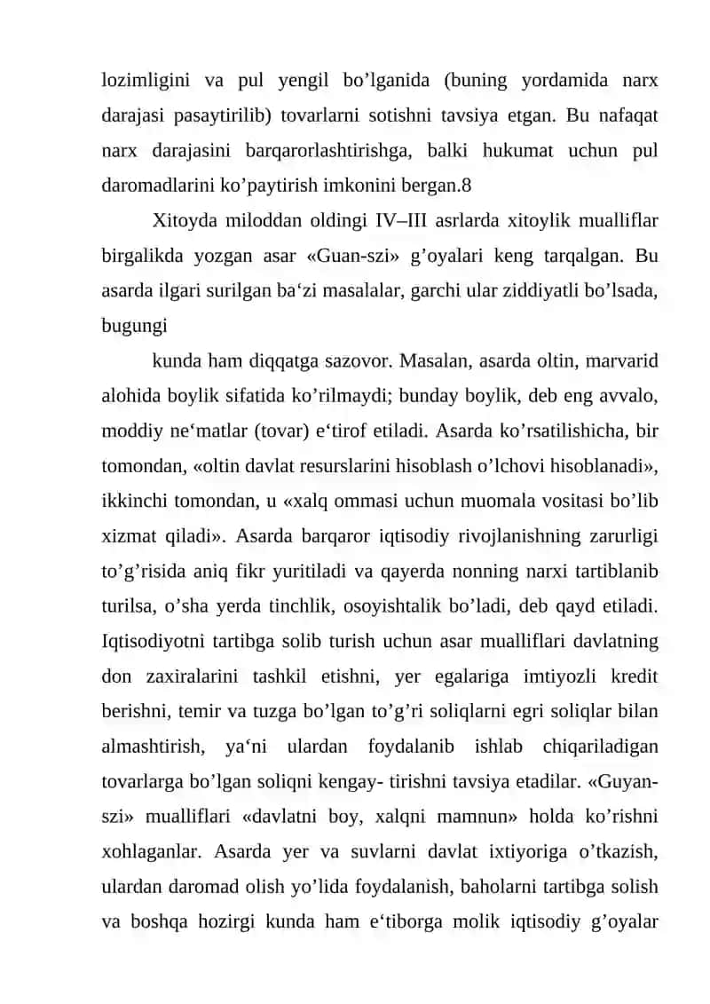 Qadimgi Xitoy Iqtisodiy G'oyalari 4
