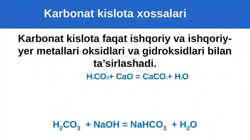 Karbonatkislotavakarbonatlarningxossalari 4