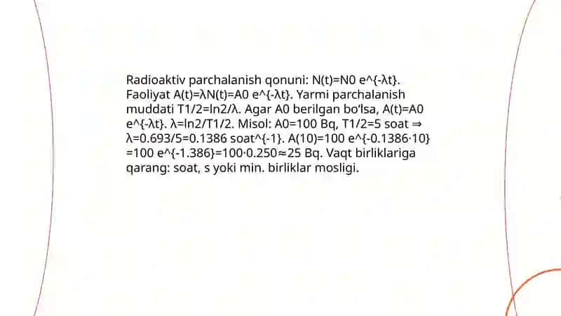 Sun’iy radioktivlikning ochilishiga doir masalalar yechish 4