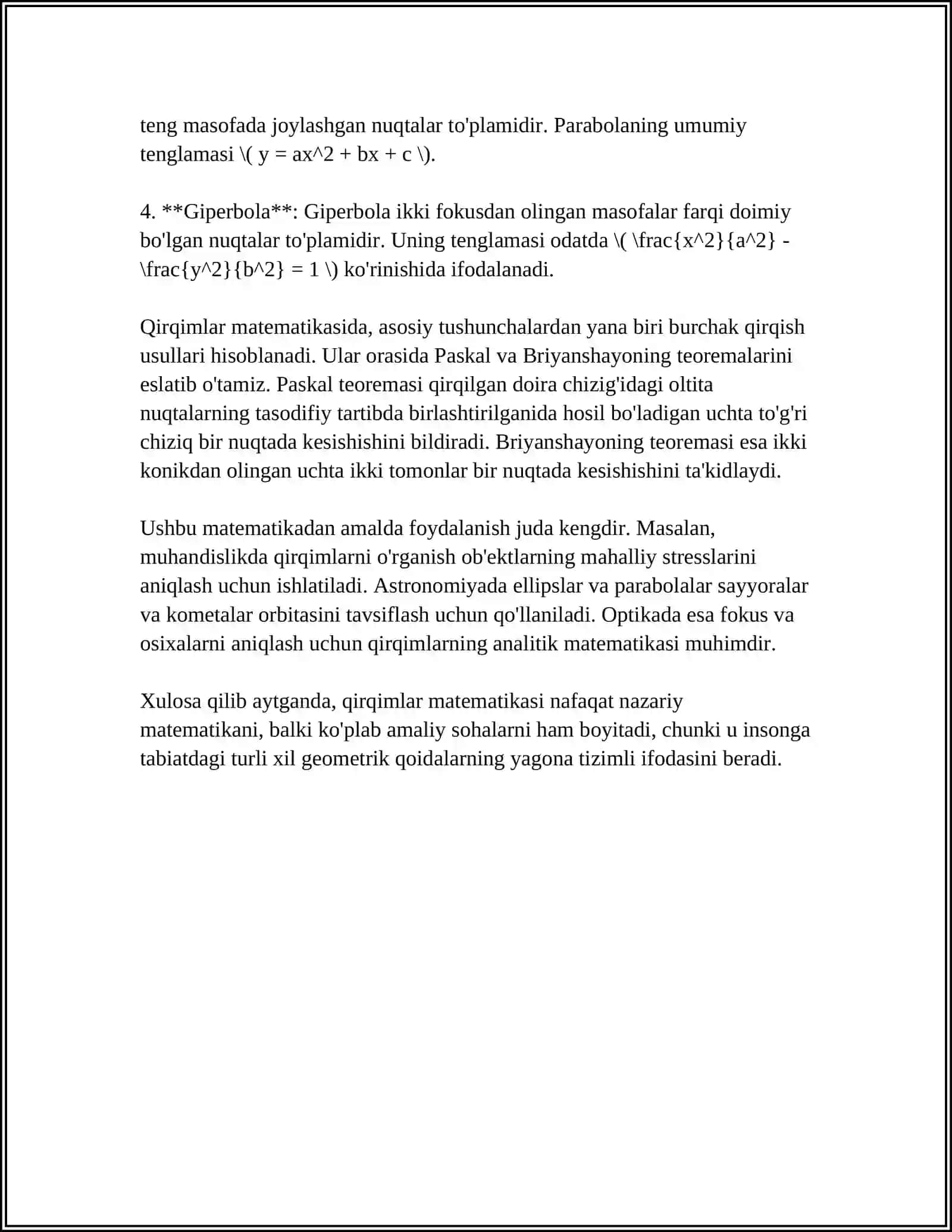 QIRQIMLAR 4