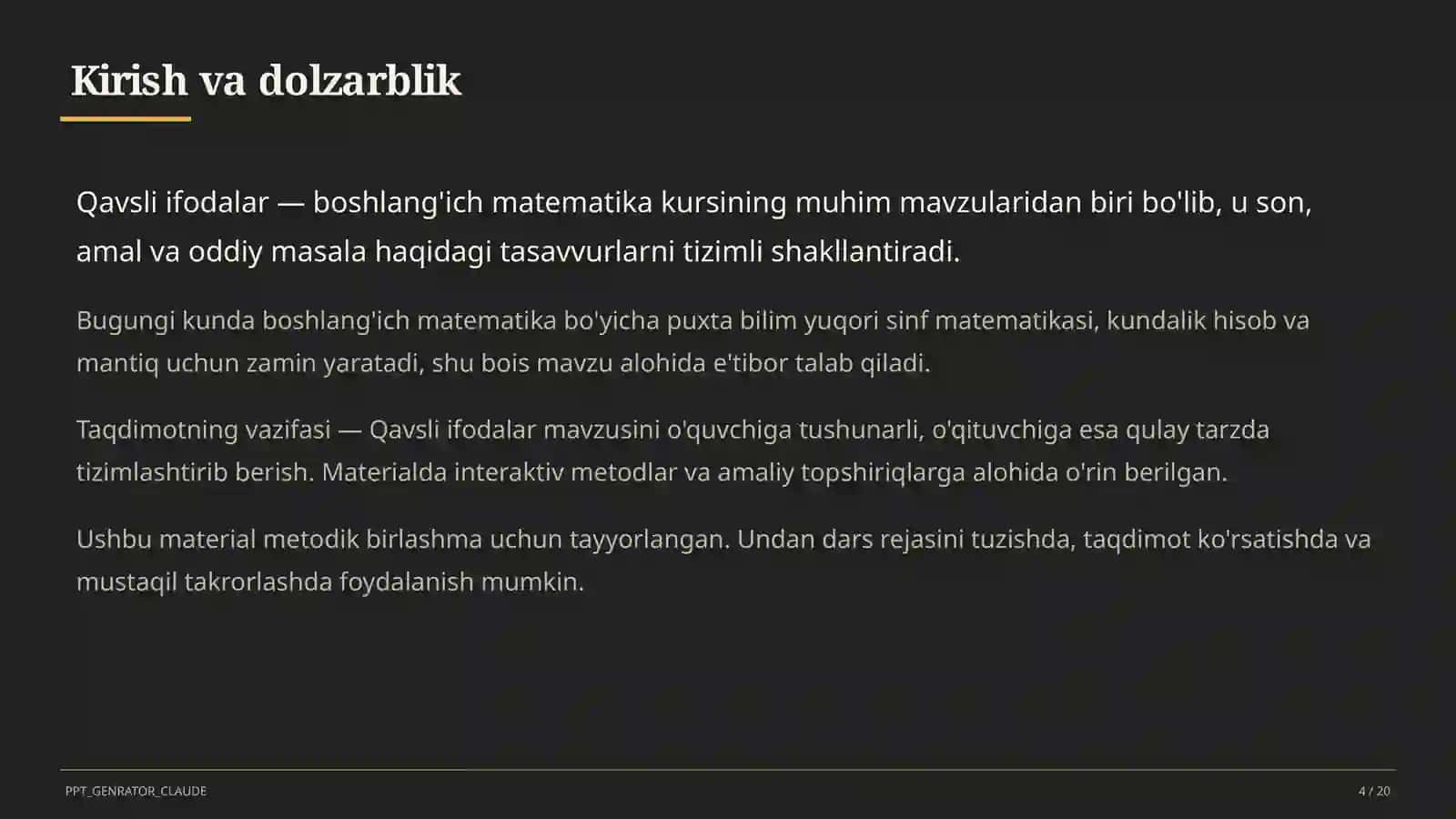 Qavsli ifodalar (2-sinf) 4