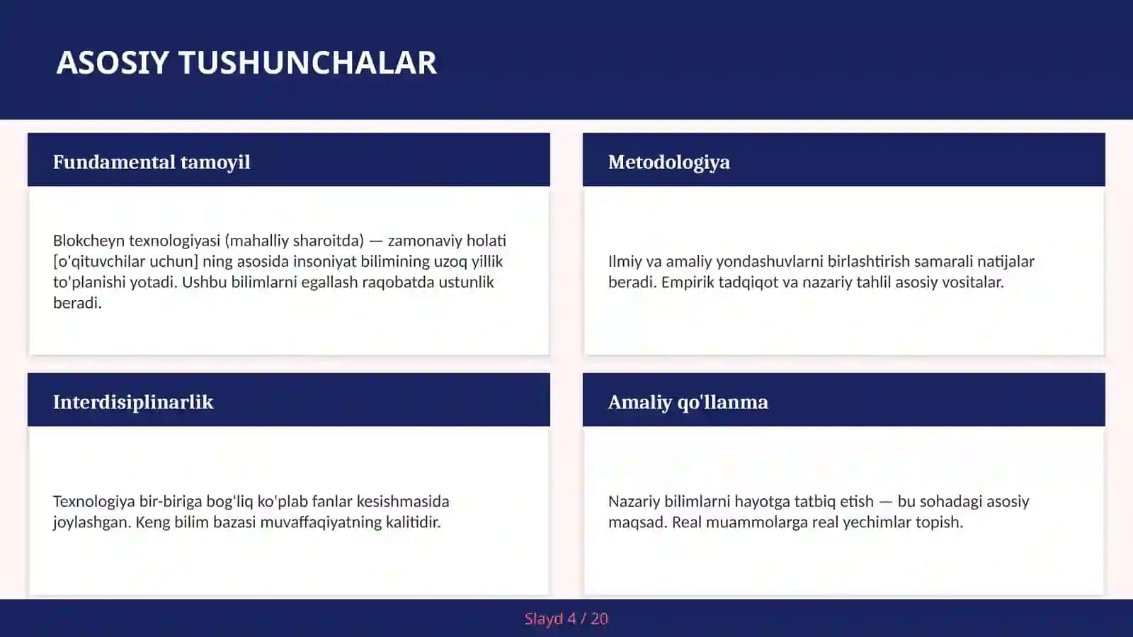 Blokcheyn texnologiyasi (mahalliy sharoitda) — zamonaviy holati [o'qituvchilar uchun] 4